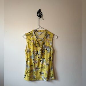 Liz Claiborne Yellow Ruffled Blouse